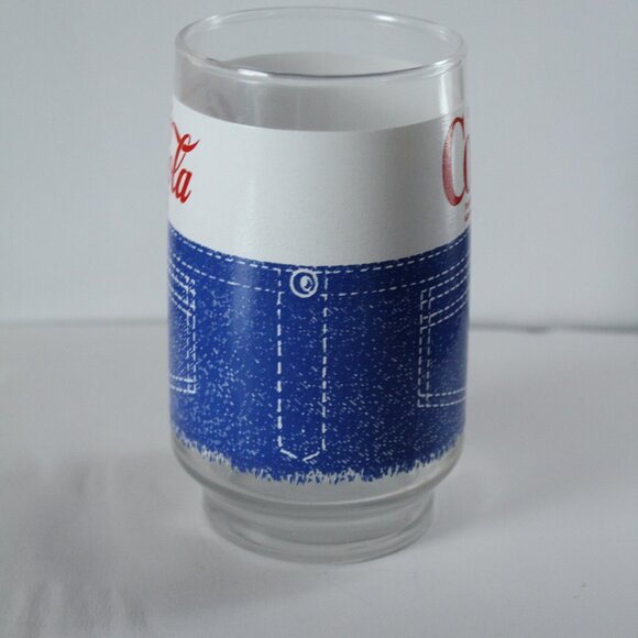 Vintage Coca Cola Jeans Design  Drinking Glass - Picture 2 of 2